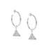 KRESSIDA PYRAMIS SMALL HOOPS ZILVER